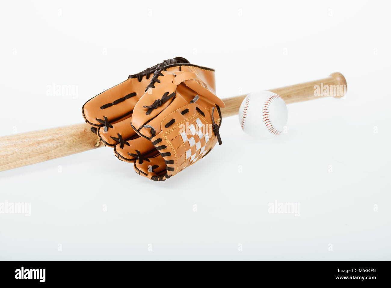baseball bat, ball and mitt Stock Photo Alamy
