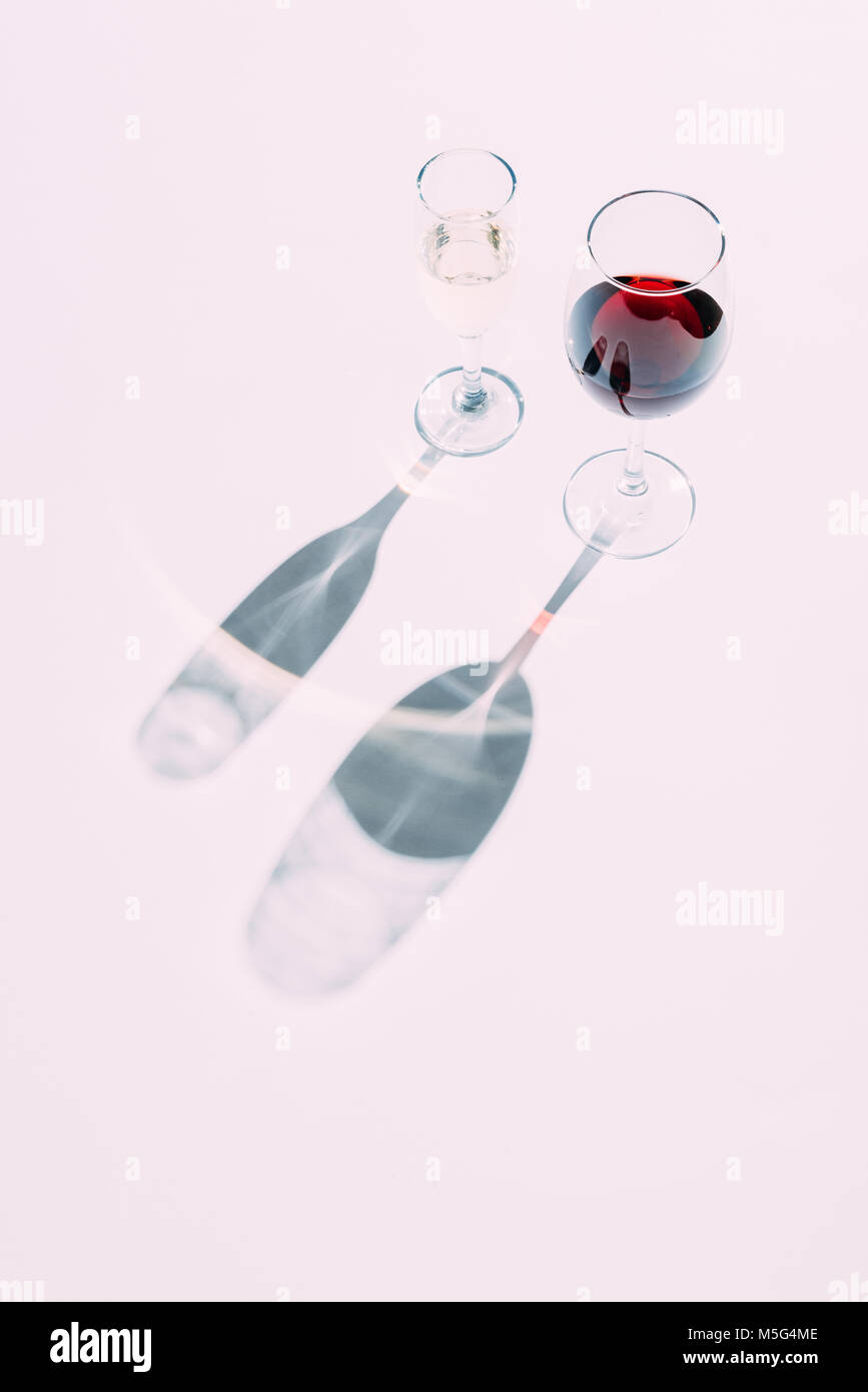 Two glasses of wine Stock Photo Alamy