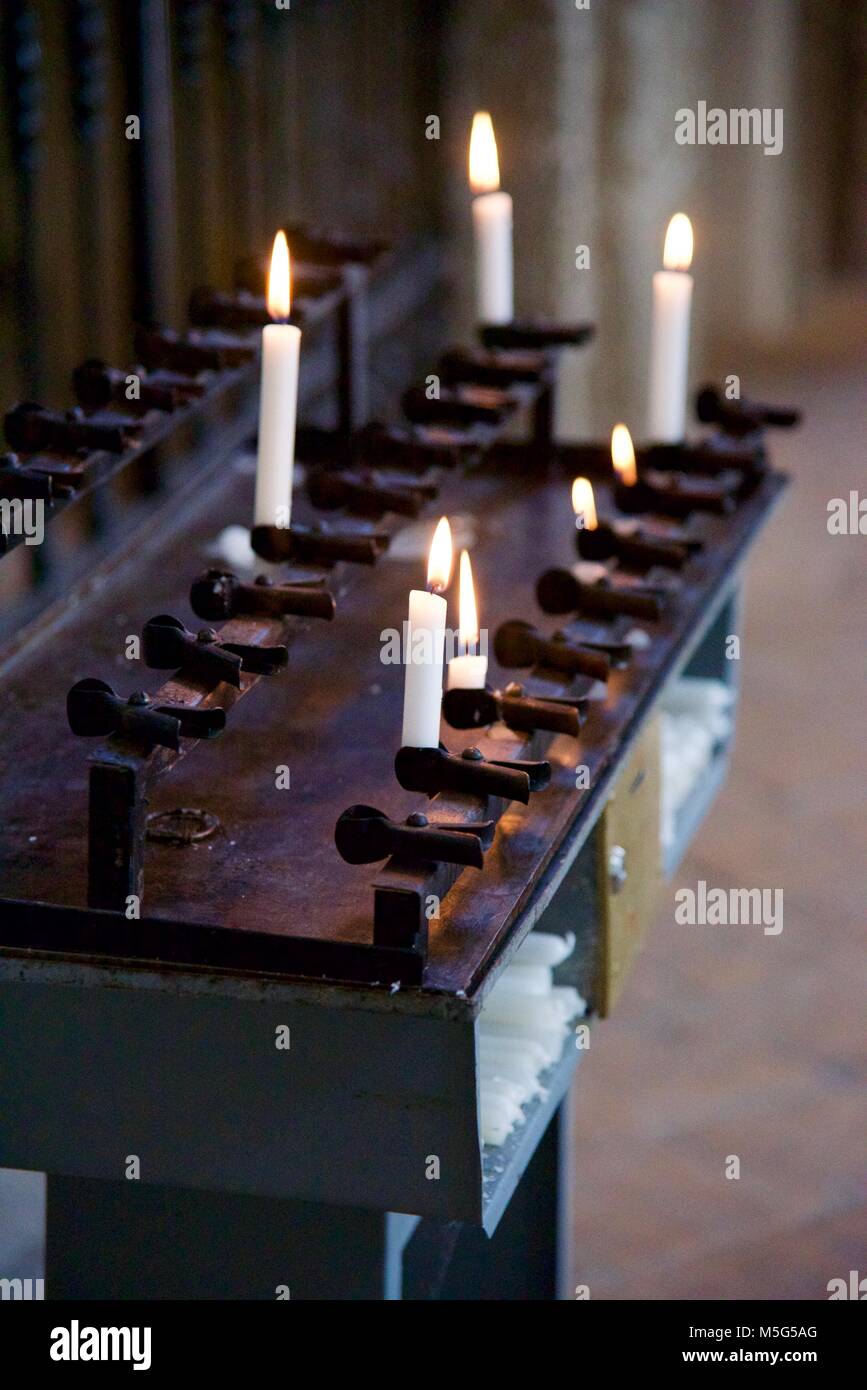 Votives candles in a church Stock Photo Alamy