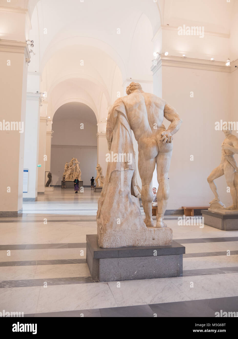 Naples, Italy 18 may 2015 Statue of Hercules in national