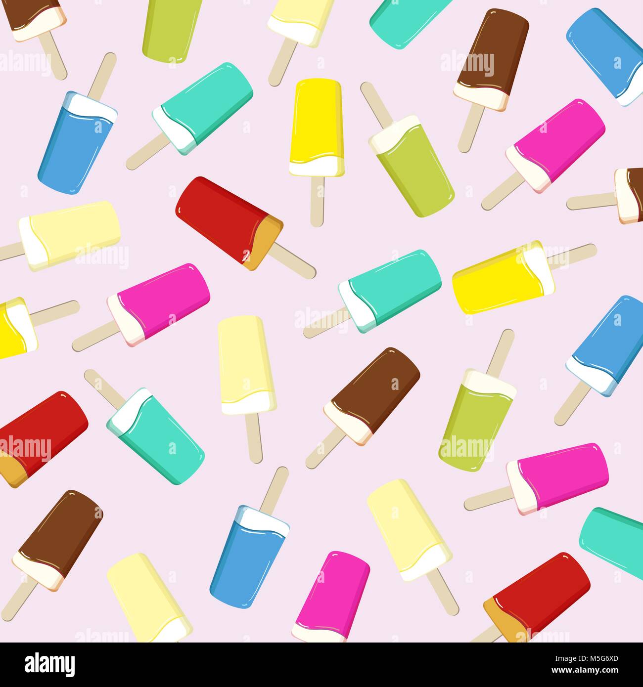 ice on a stick - hot summer vector illustration Stock Vector