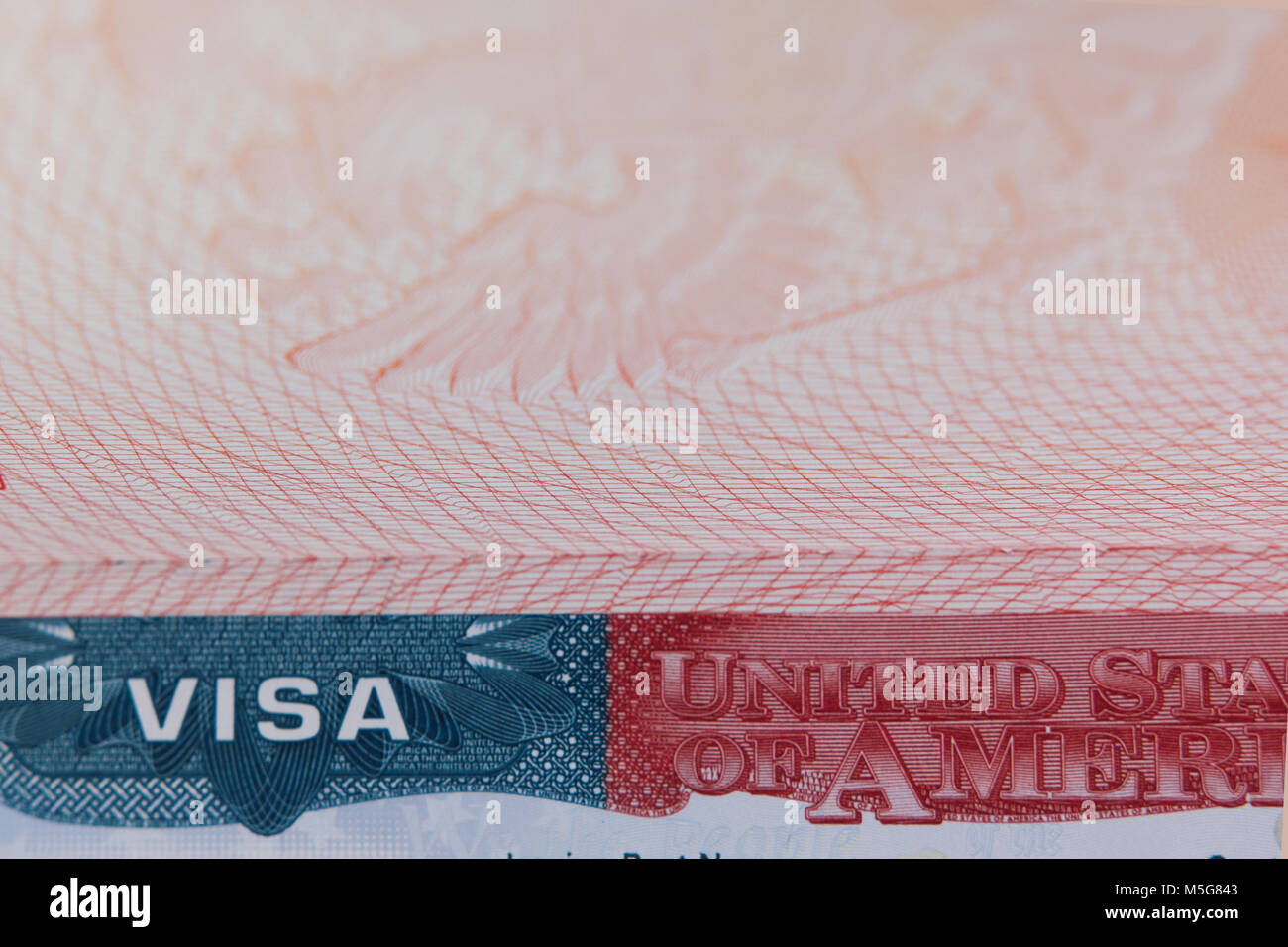 American visa on travel document ID passport Stock Photo Alamy