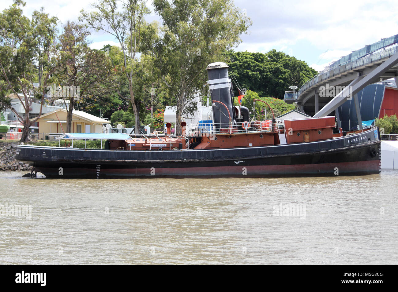 Forceful tugboat, Queensland Maritime Museum, Brisbane River, Australia Stock Photo