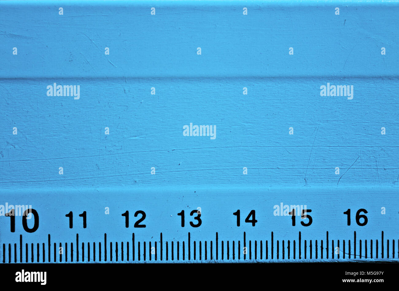 blue ruler detail Stock Photo