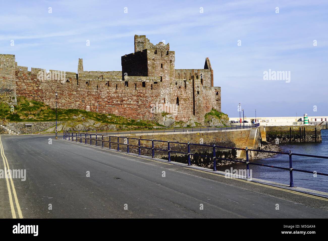 Peel Castle, Peel, Isle of Man Stock Photo