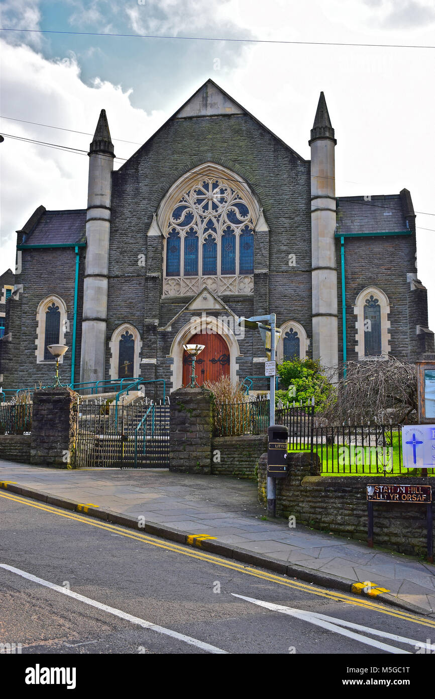 Hope Baptist Chapel ,Vestry and Schoolroom. Bridgend,S.Wales.  A well-supported church providing care and support and street pastors. Stock Photo