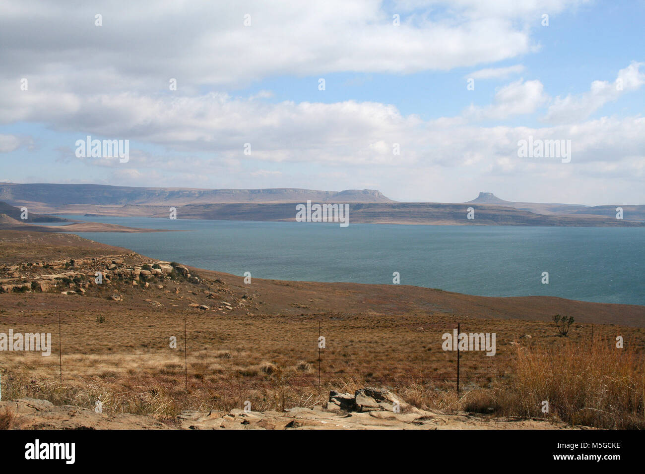 Sterkfontein Dam, located just outside the town of Harrismith, Free State province, South Africa. Stock Photo