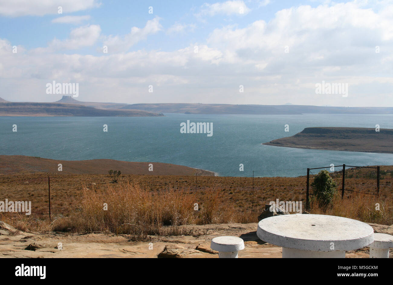 Sterkfontein Dam, located just outside the town of Harrismith, Free State province, South Africa. Stock Photo