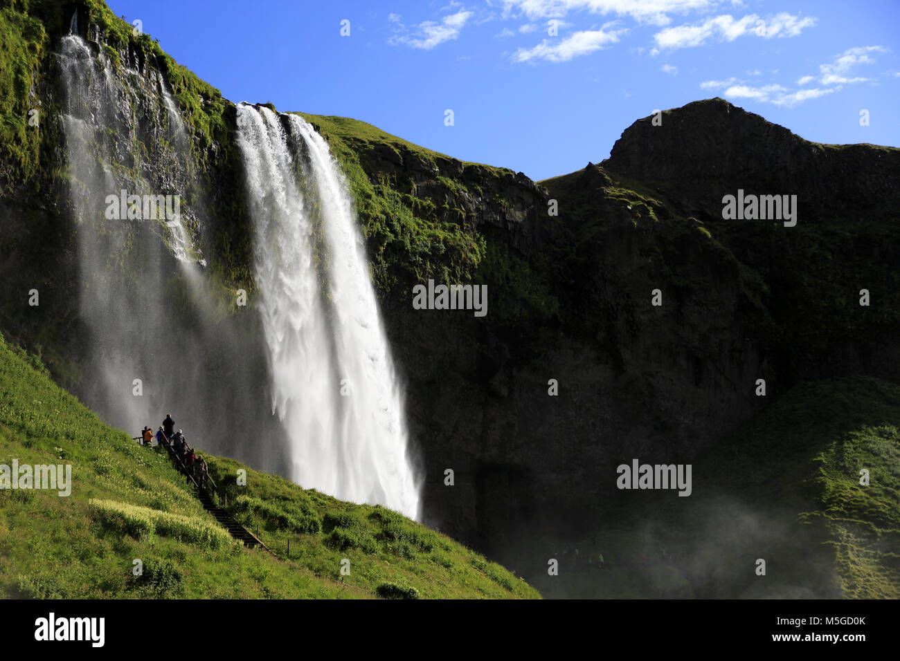Seljalandsfoss waterfall.South region.Iceland Stock Photo