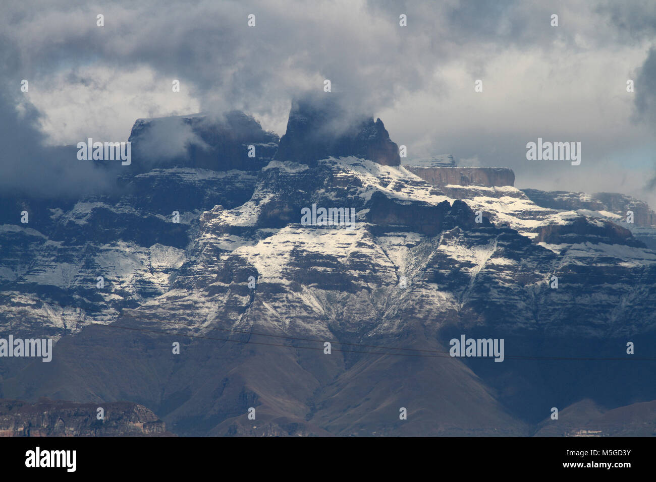 Drakensberg Mountains with snow, South Africa Stock Photo Alamy