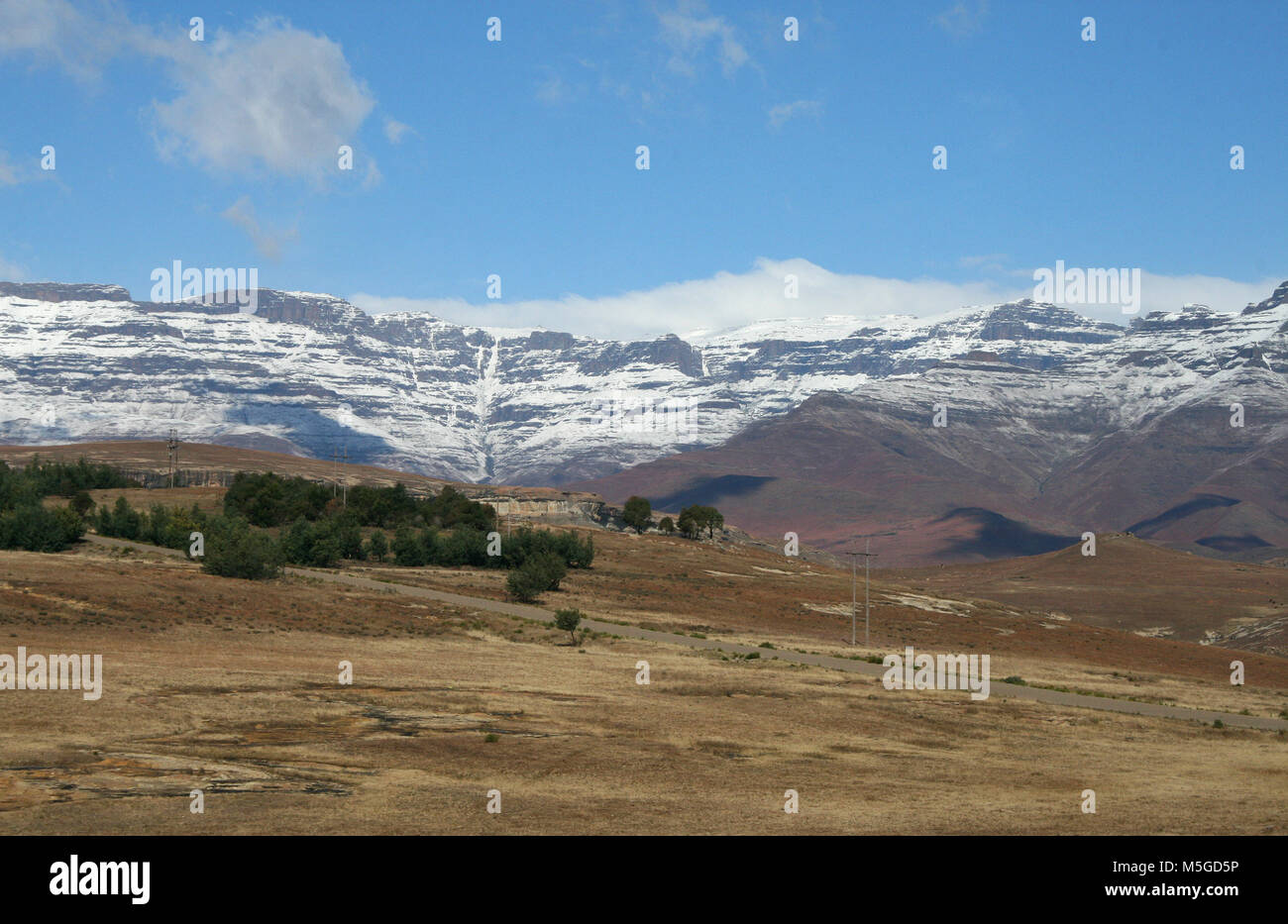 Drakensberg Mountains with snow, South Africa Stock Photo Alamy
