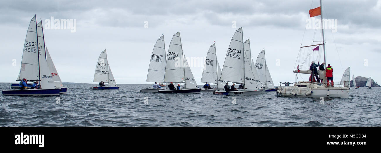 2000 Sailing Dinghy, National Champions at North Berwick Stock Photo