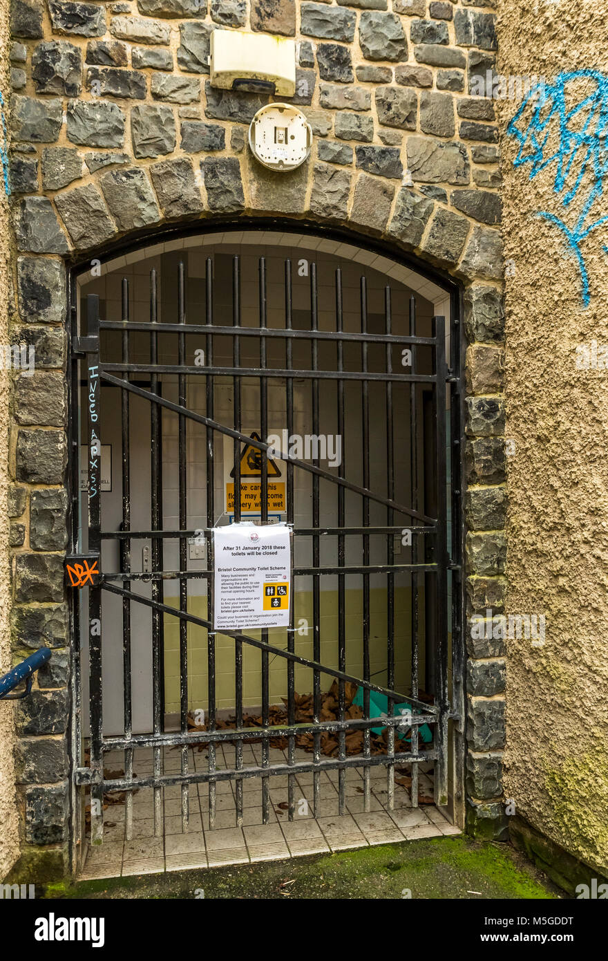 Closed public toilets Bristol Park, Bristol UK Stock Photo Alamy