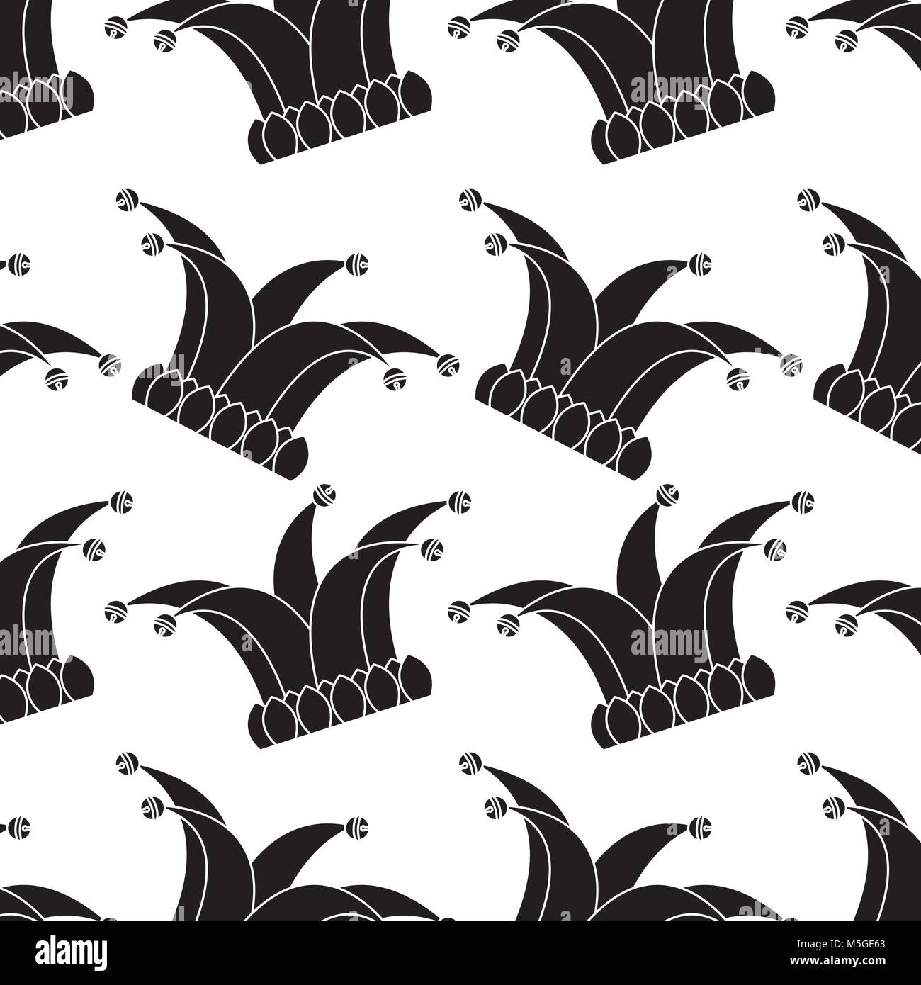 jester hat bells cloth festival carnival background Stock Vector Image