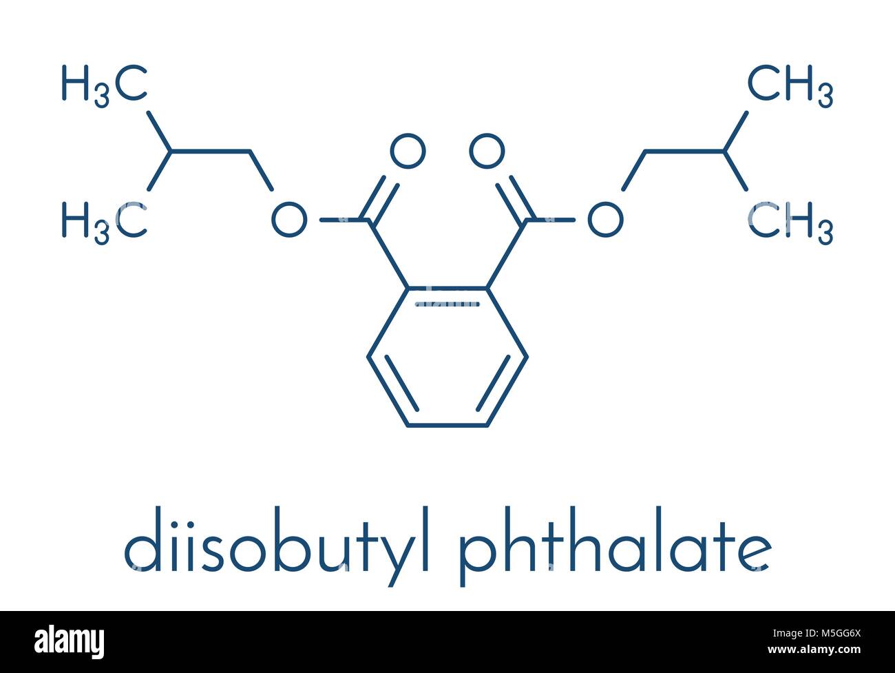 Diisobutyl phthalate (DIBP) plasticizer molecule. Skeletal formula Stock  Vector Image & Art - Alamy