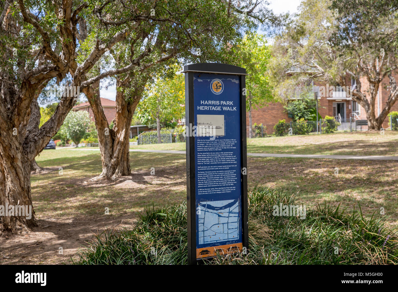 Harris Park heritage walk in Parramatta western Sydney,Australia Stock