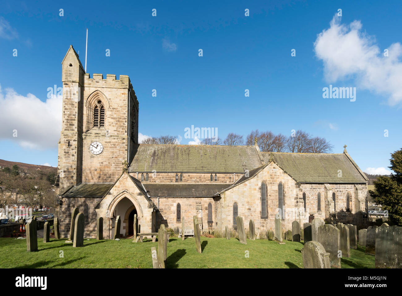 All Saints church, Rothbury, Northumberland, England, UK Stock Photo