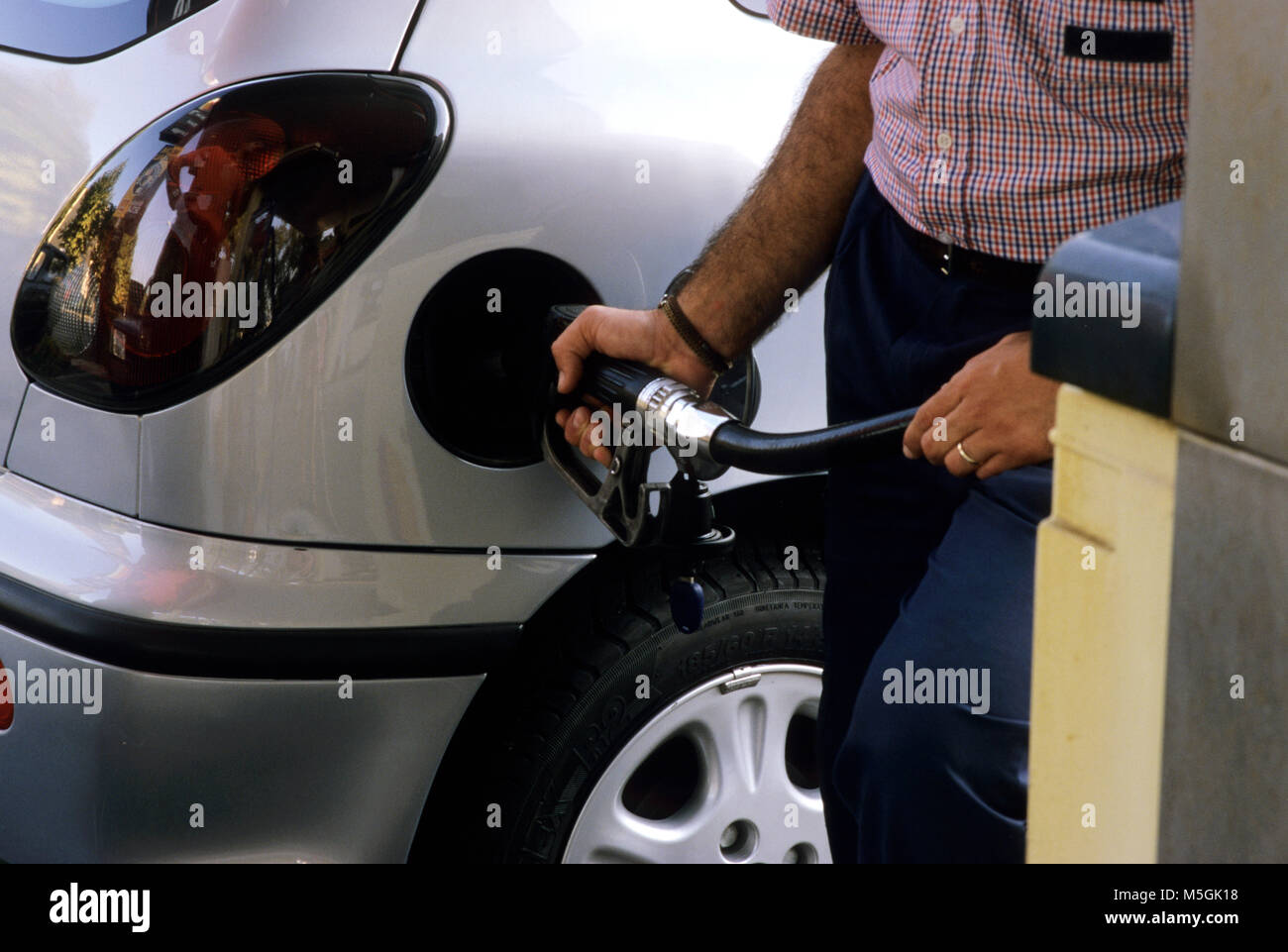 Car to fill up the tank stock photo alamy