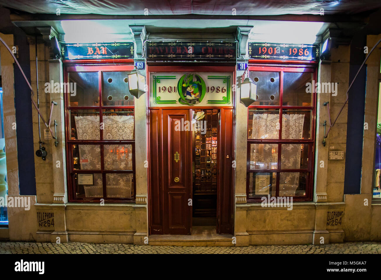 LISBON, PORTUGAL - January 31, 2011: the historic Pavilhao Chines bar where you can find all kinds of collections in the Barrio Alto neighborhood in L Stock Photo