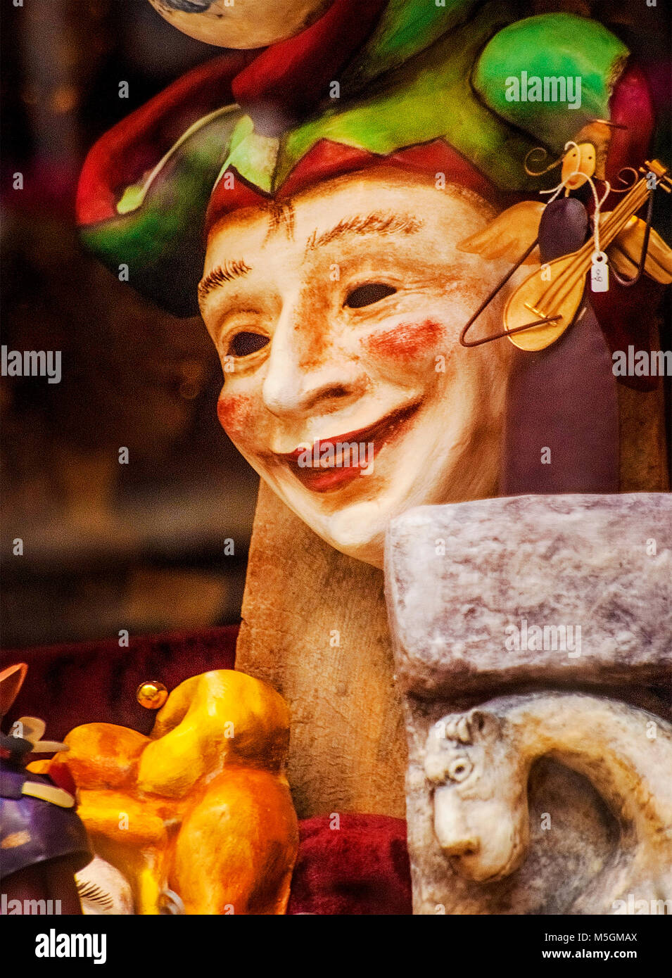 Venetian Carnival Mask,Venice,Italy Stock Photo
