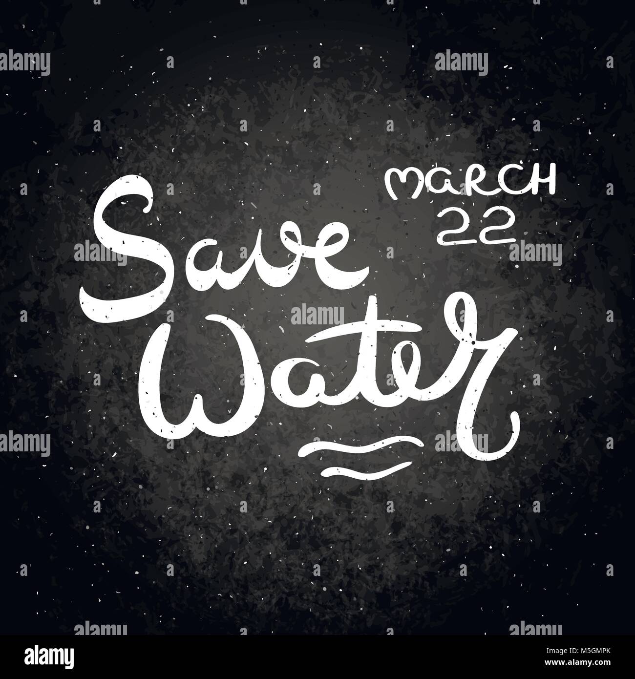 Save water. Hand drawn vector lettering phrase. Modern motivating calligraphy decor for wall, poster, prints, cards, t-shirts and other Stock Vector