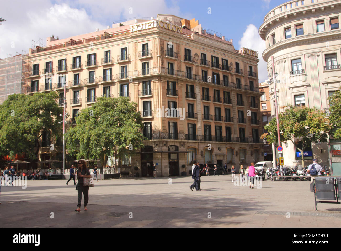 Hotel Colon Via Laietana Barcelona Spain Stock Photo