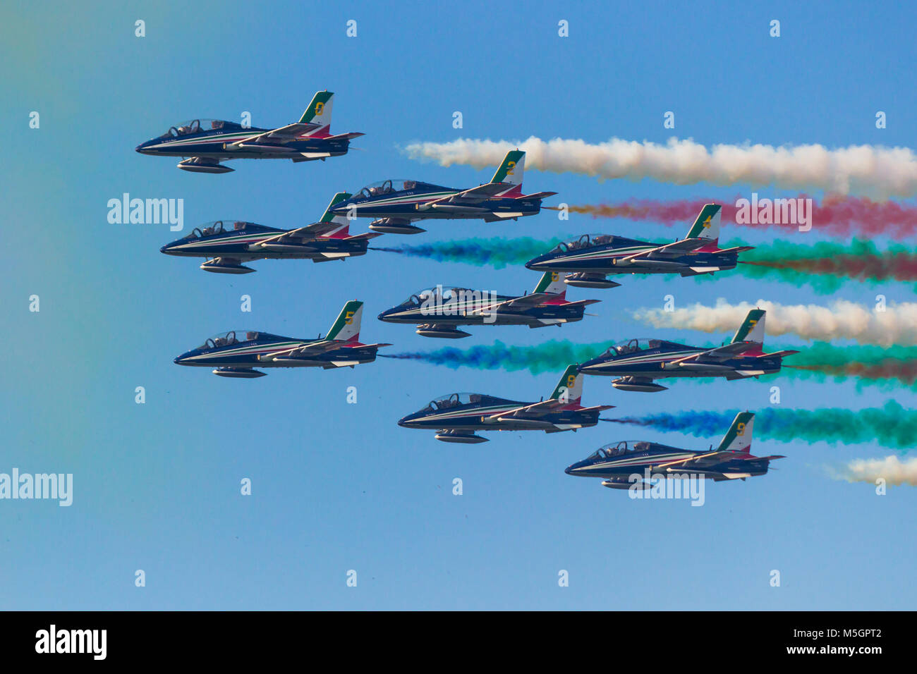 Italian Air Force Acrobatic Team Stock Photo