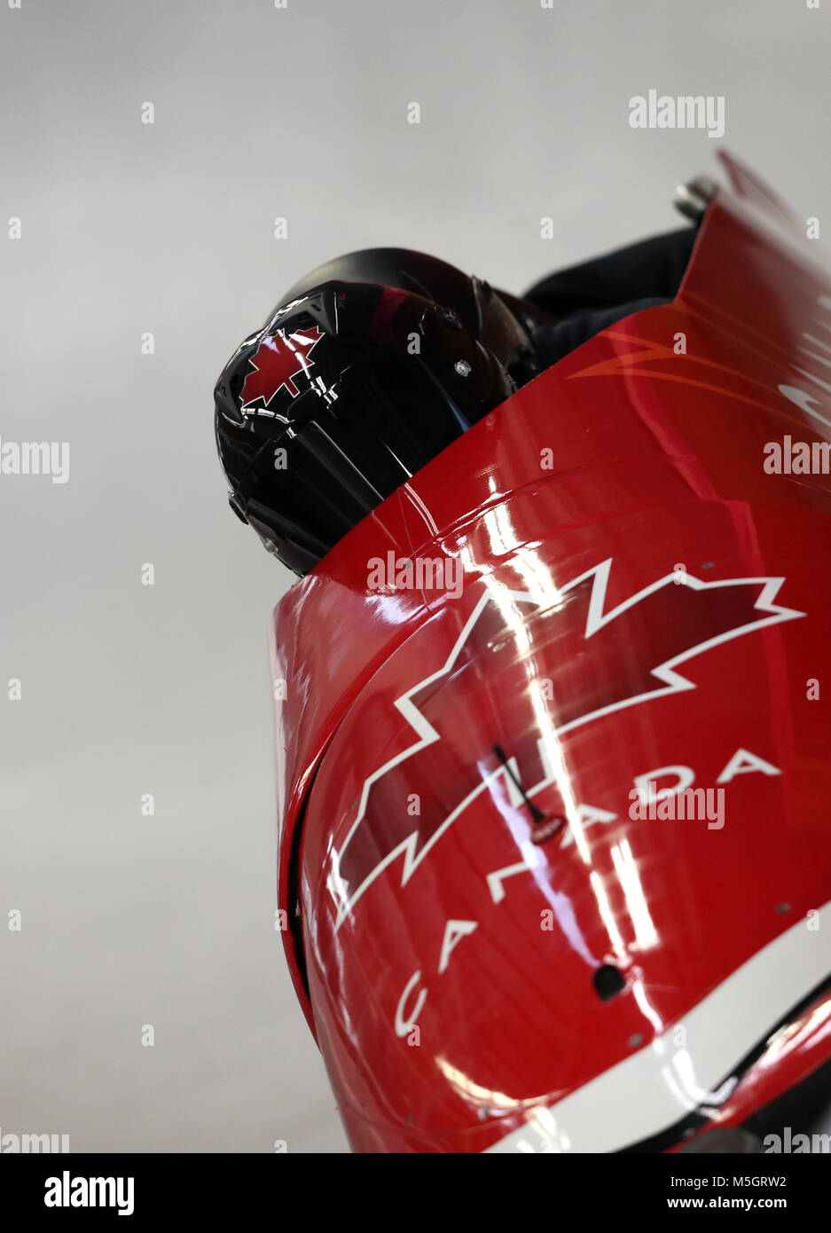 Canada's Christopher Spring during Bobsleigh training at the Olympic ...