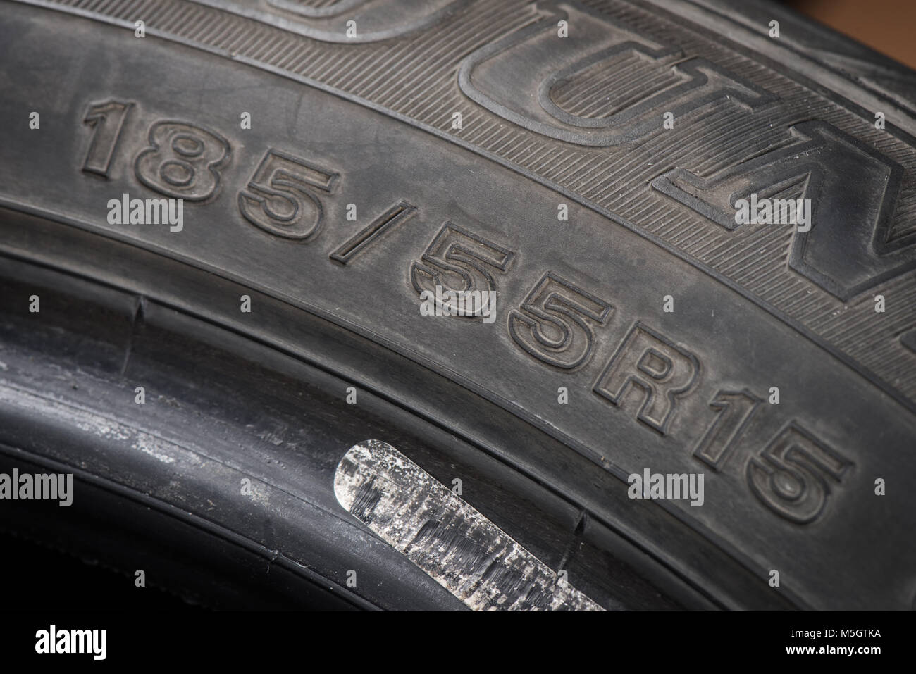 closeup details of car tire, sidewall information Stock Photo Alamy