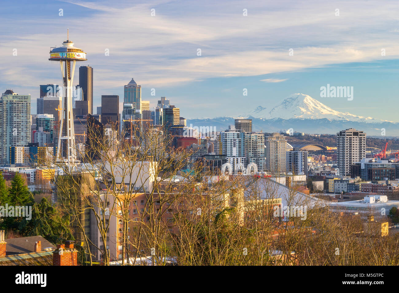 The Seattle Skyline Stock Photo