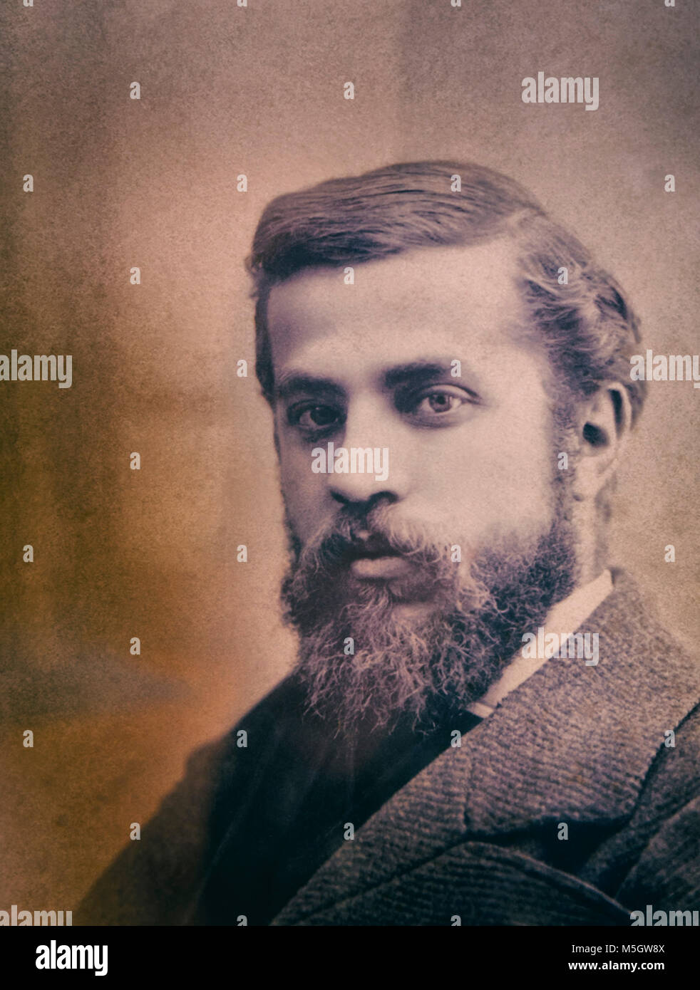 Portrait of Catalan architect Antoni Gaudi, 1852-1926. Stock Photo