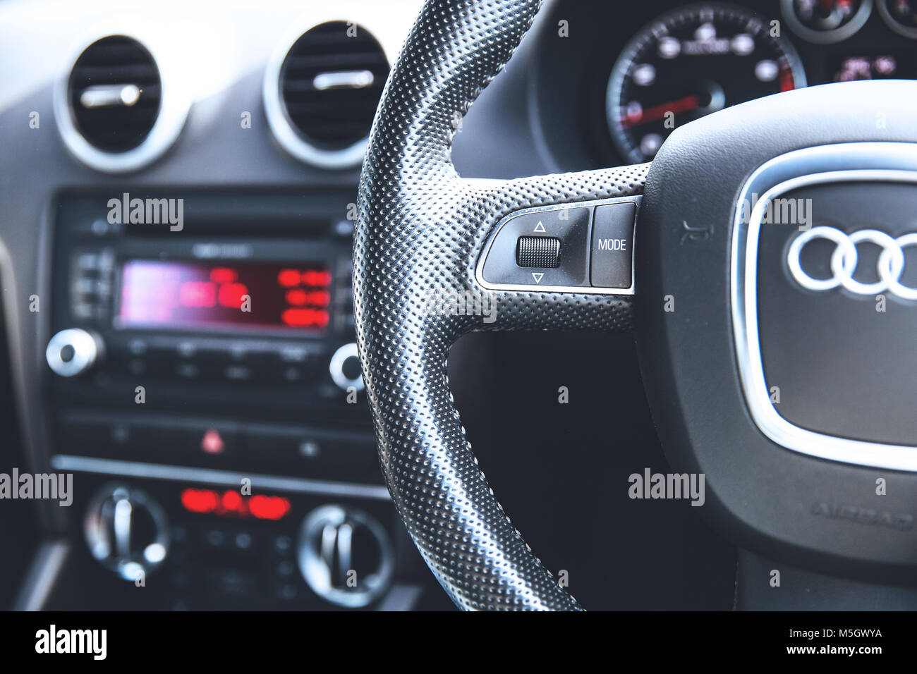 Audi A4 B5 steering wheel Stock Photo - Alamy