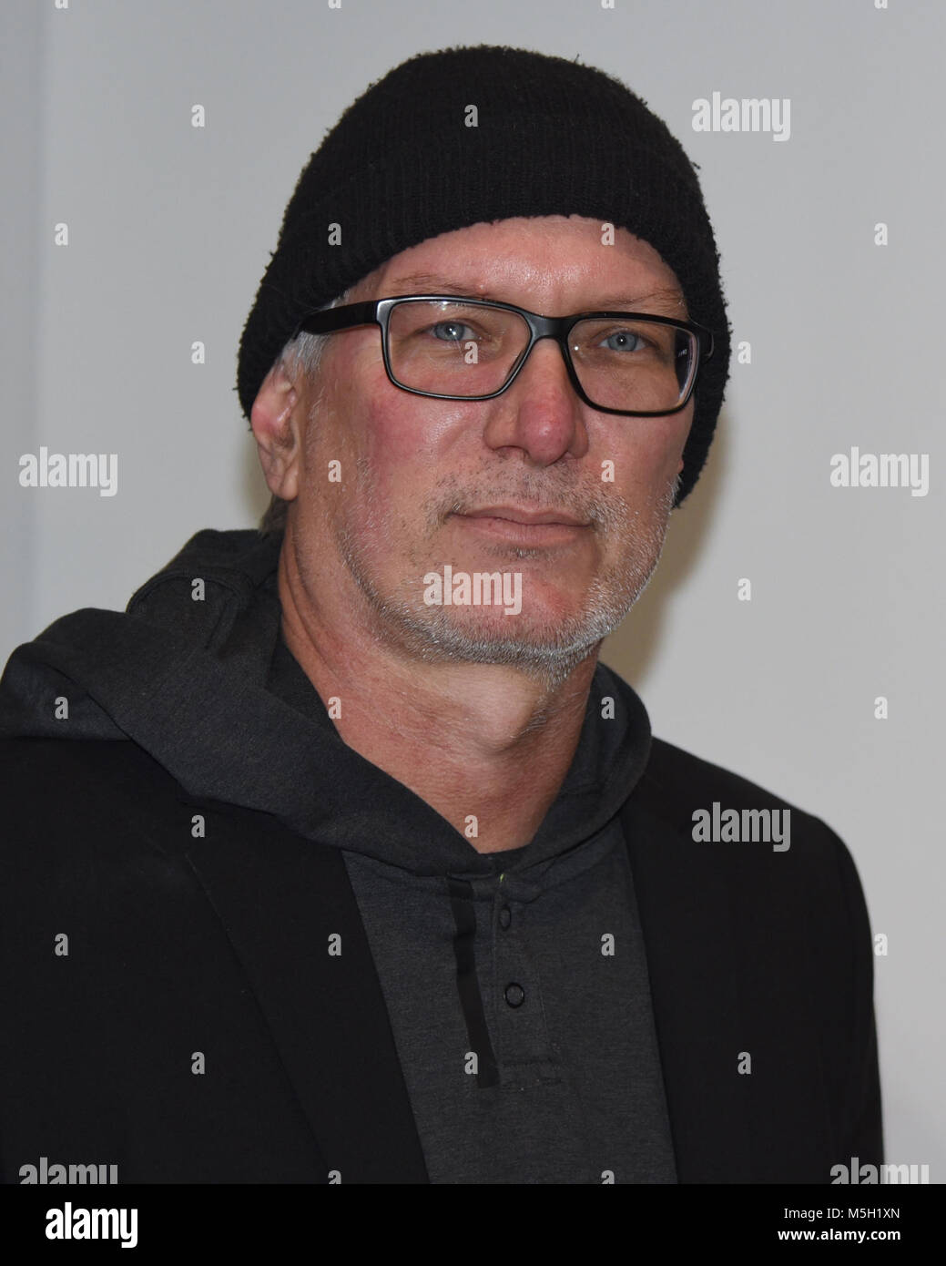 Los Angeles, USA. 22nd Feb, 2018. Artist Bill Barminski at Bill Barminski 30 year Retrospective VIP preview party at Castelli Art Space in Los Angeles California on February 22, 2018. Credit: The Photo Access/Alamy Live News Stock Photo