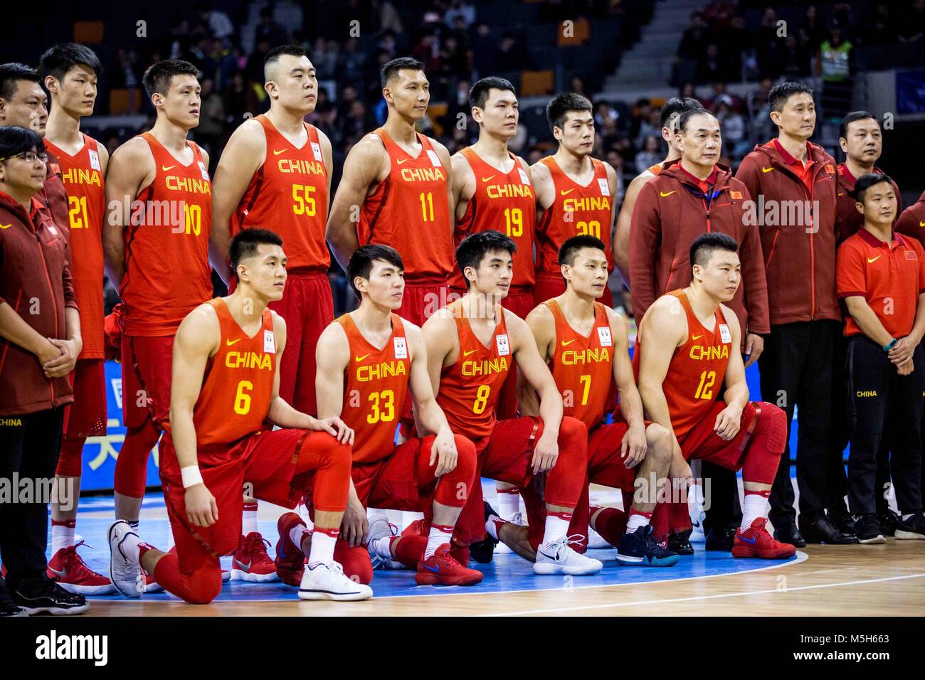 Dongguan, Dongguan, China. 23rd Feb, 2018. Dongguan, CHINA-23rd February 2018: New Zealand men's basketball team defeats Chinese team 82-73 at the 2019 FIBA Basketball World Cup Qualification in Asia in Dongguan, south China's Guangdong Province. Credit: SIPA Asia/ZUMA Wire/Alamy Live News Stock Photo