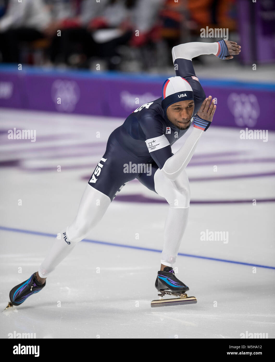 Shani DAVIS, USA, Aktion, Eisschnelllaufen 1000m der Maenner, Speed