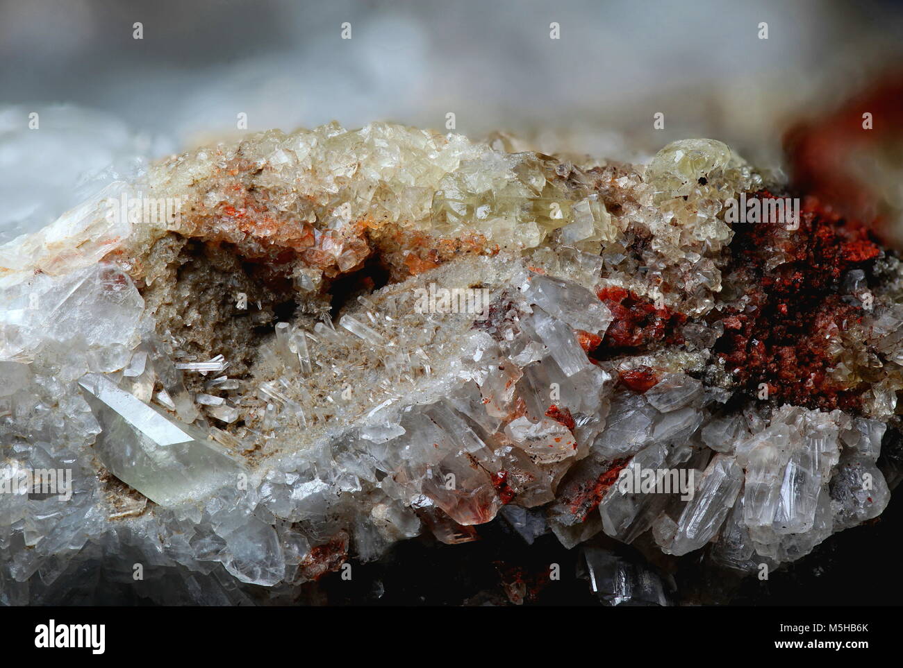 Sample of calcite crystals from Illo marble quarry, Finland. Stock Photo