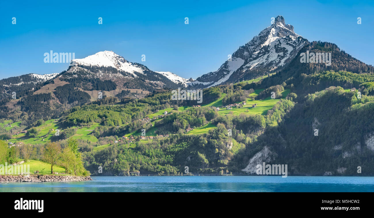 Walensee Spring Walensee mountains hi-res stock photography and images - Alamy