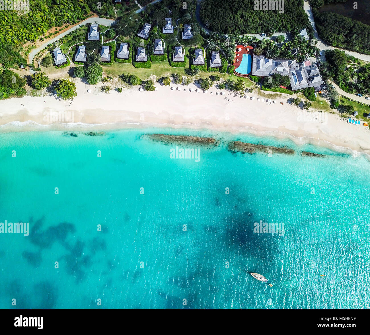 Hermitage Bay, Antigua Stock Photo