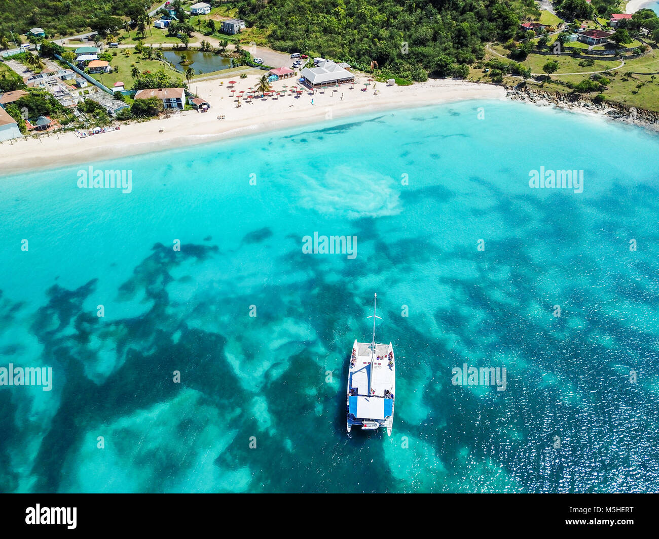 Mystic Cruises tourist Catamaran, Turner's Restaurant, Turner's Beach