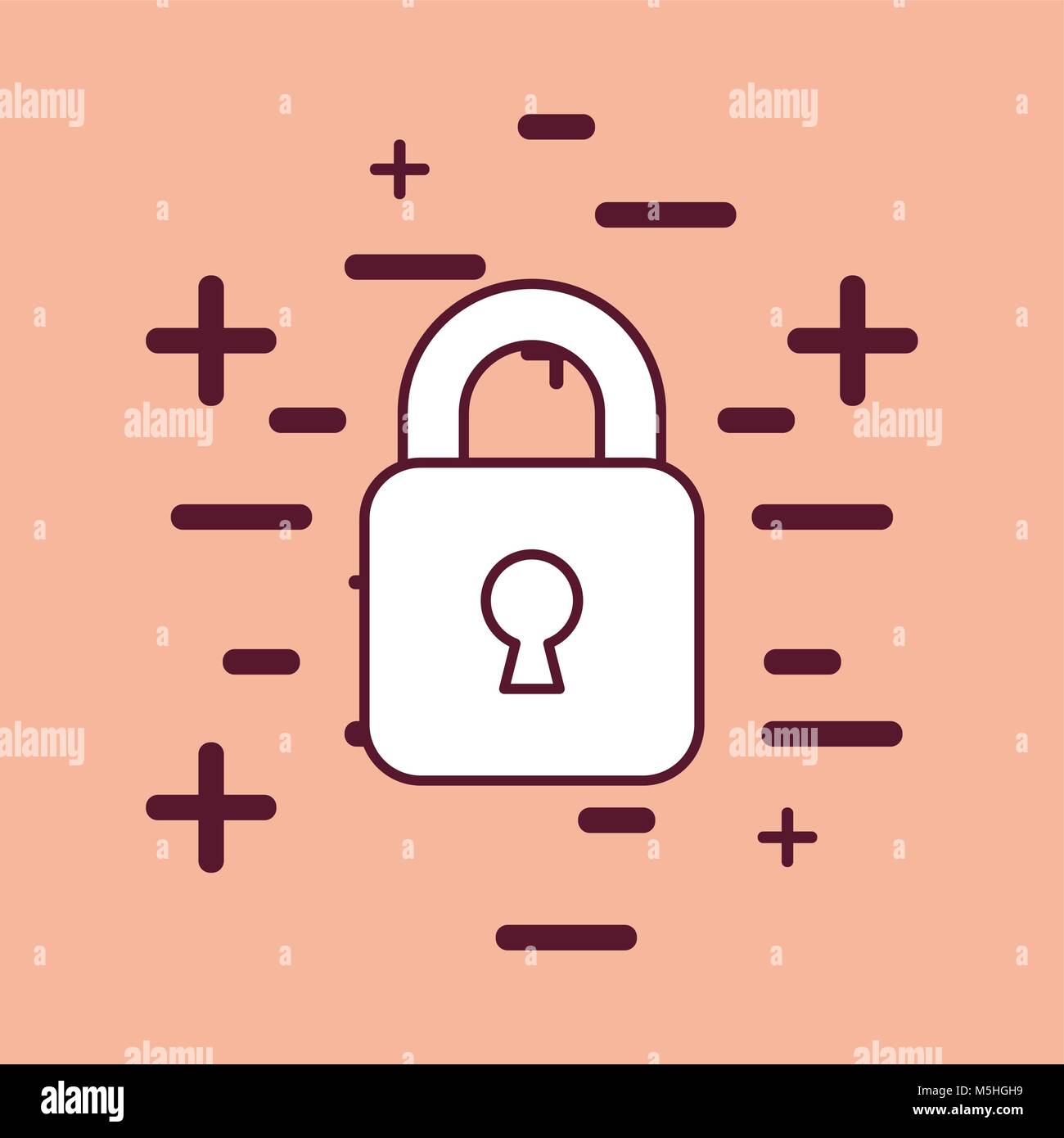 security padlock icon Stock Vector Image & Art - Alamy