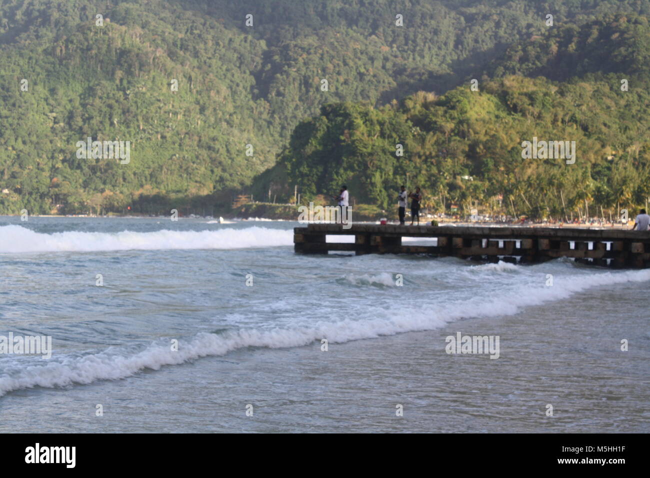 Maracas Jetty Trinidad Stock Photo Alamy