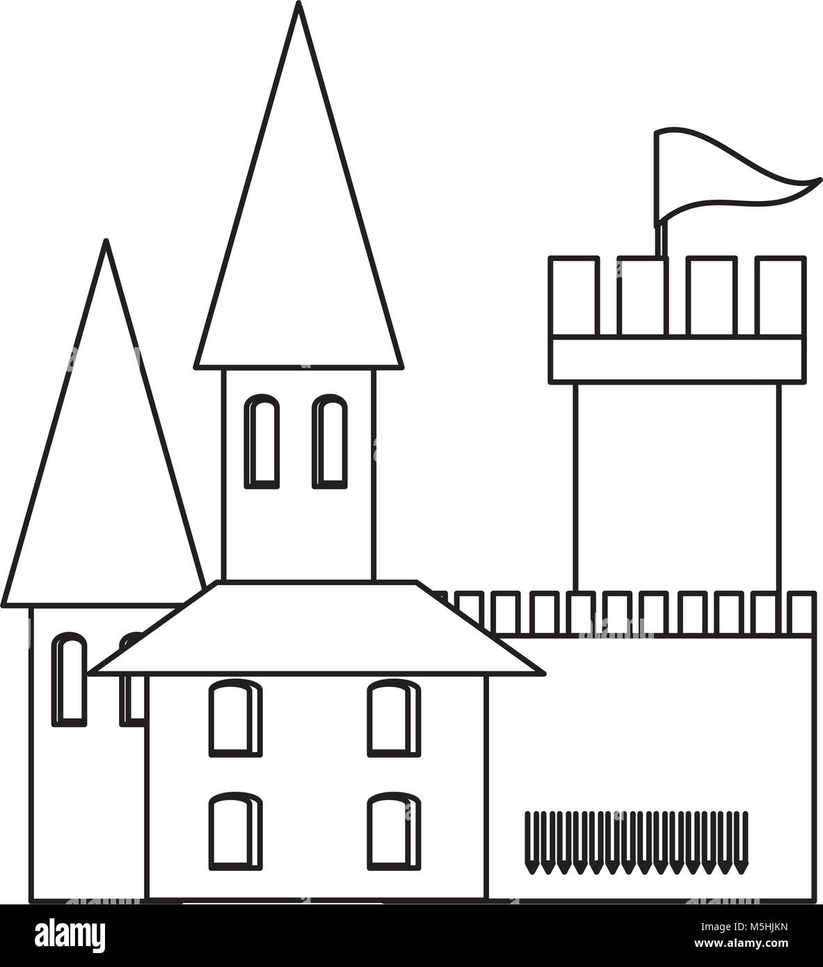 Medieval Castle Design Stock Vector Image & Art - Alamy