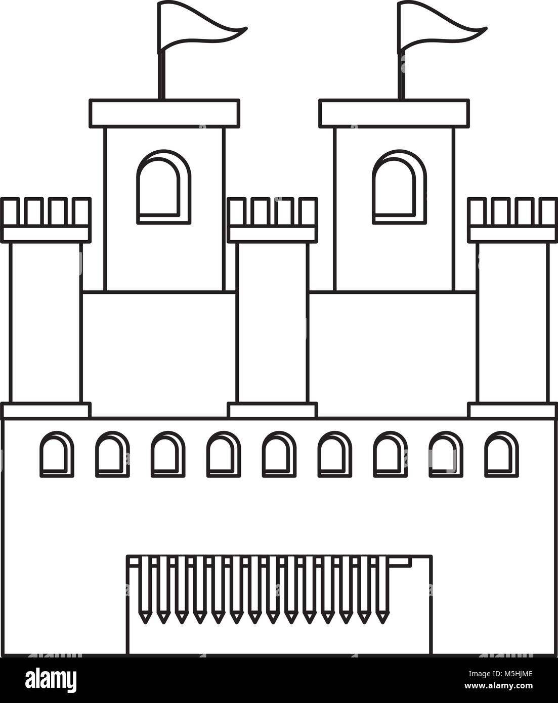 Medieval Castle Design Stock Vector Image & Art - Alamy
