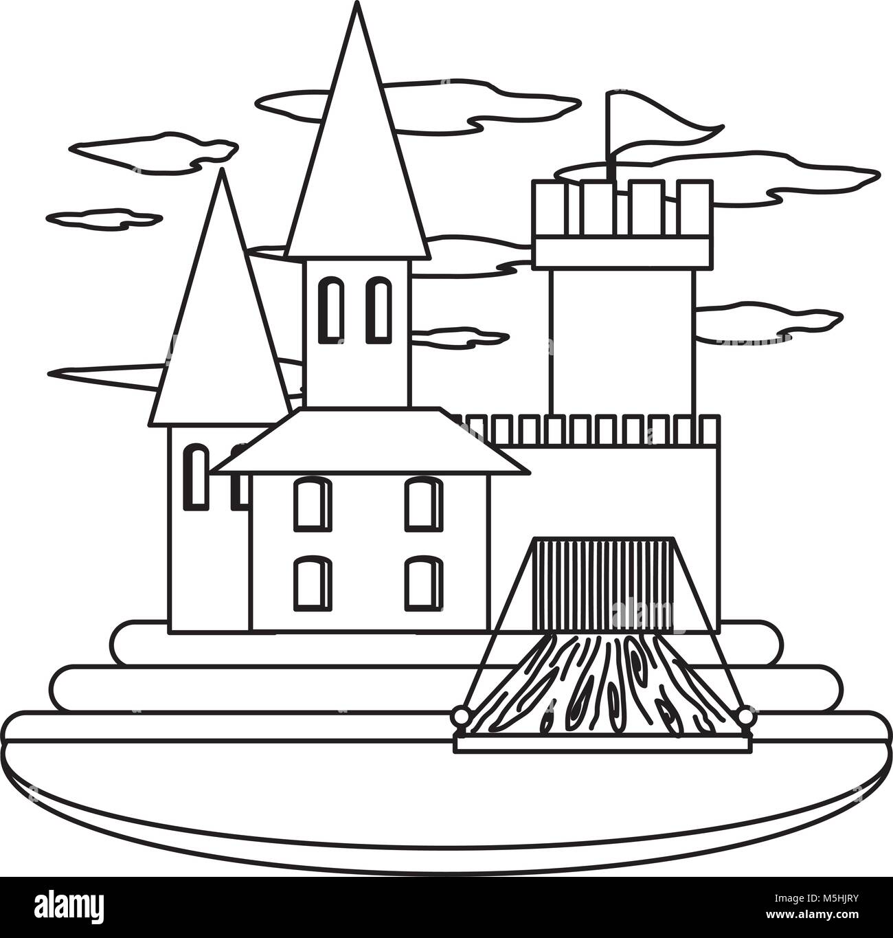 Medieval castle design Stock Vector Image & Art - Alamy