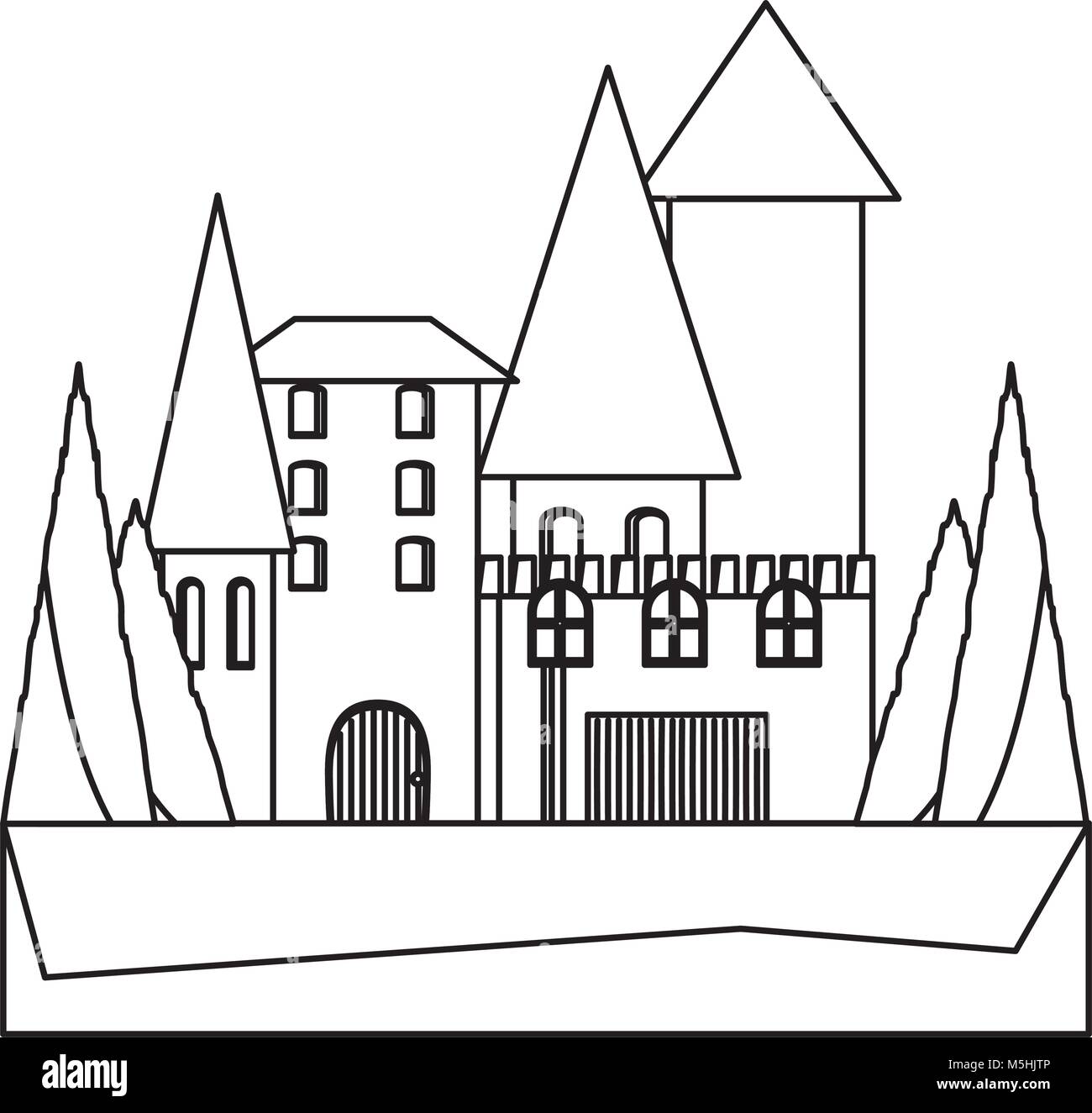 medieval castle icon image Stock Vector Image & Art - Alamy