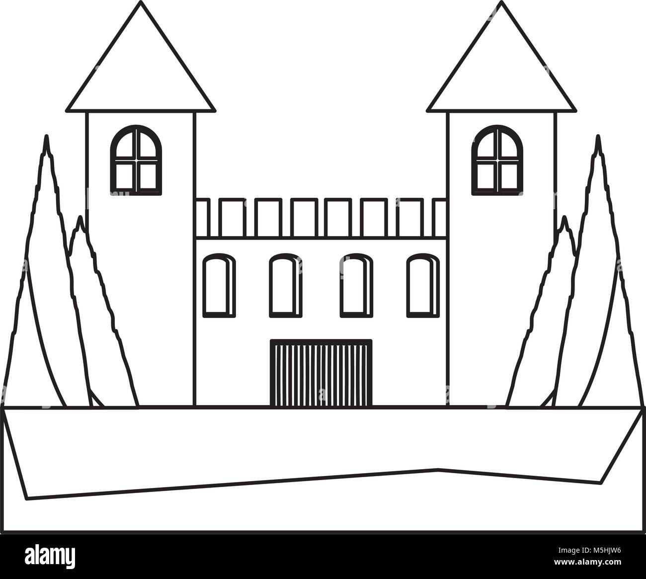 medieval castle icon image Stock Vector Image & Art - Alamy