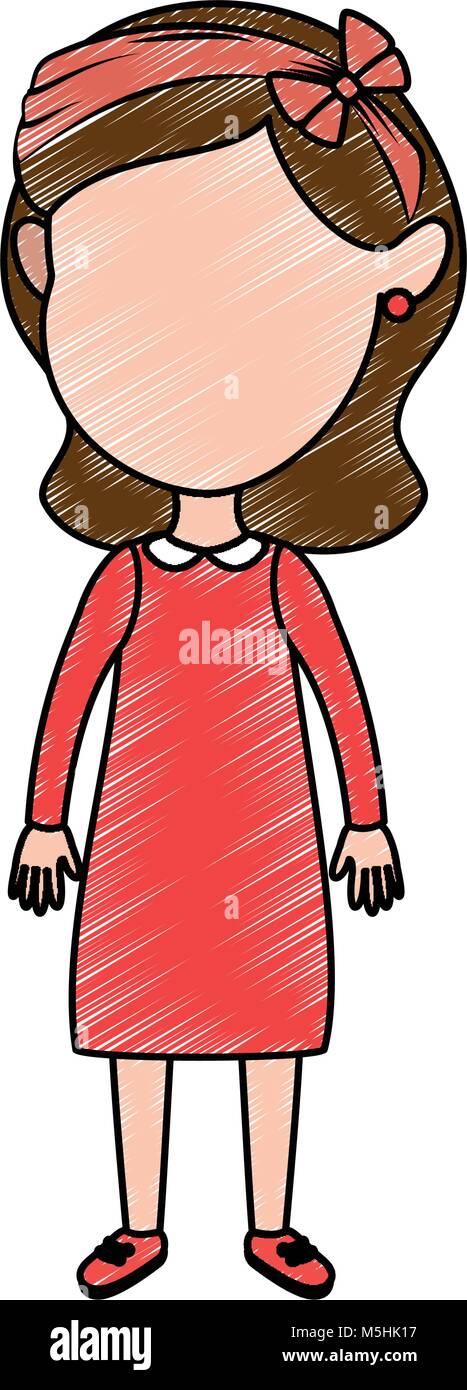 cute and little girl vector illustration design Stock Vector Image ...