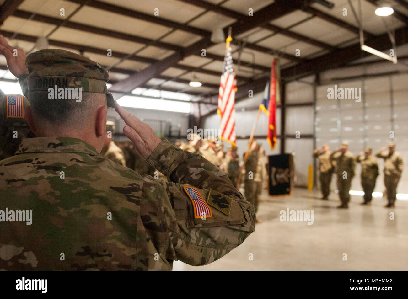 Col. David Jordan, outgoing commander of the 45th Infantry Brigade ...