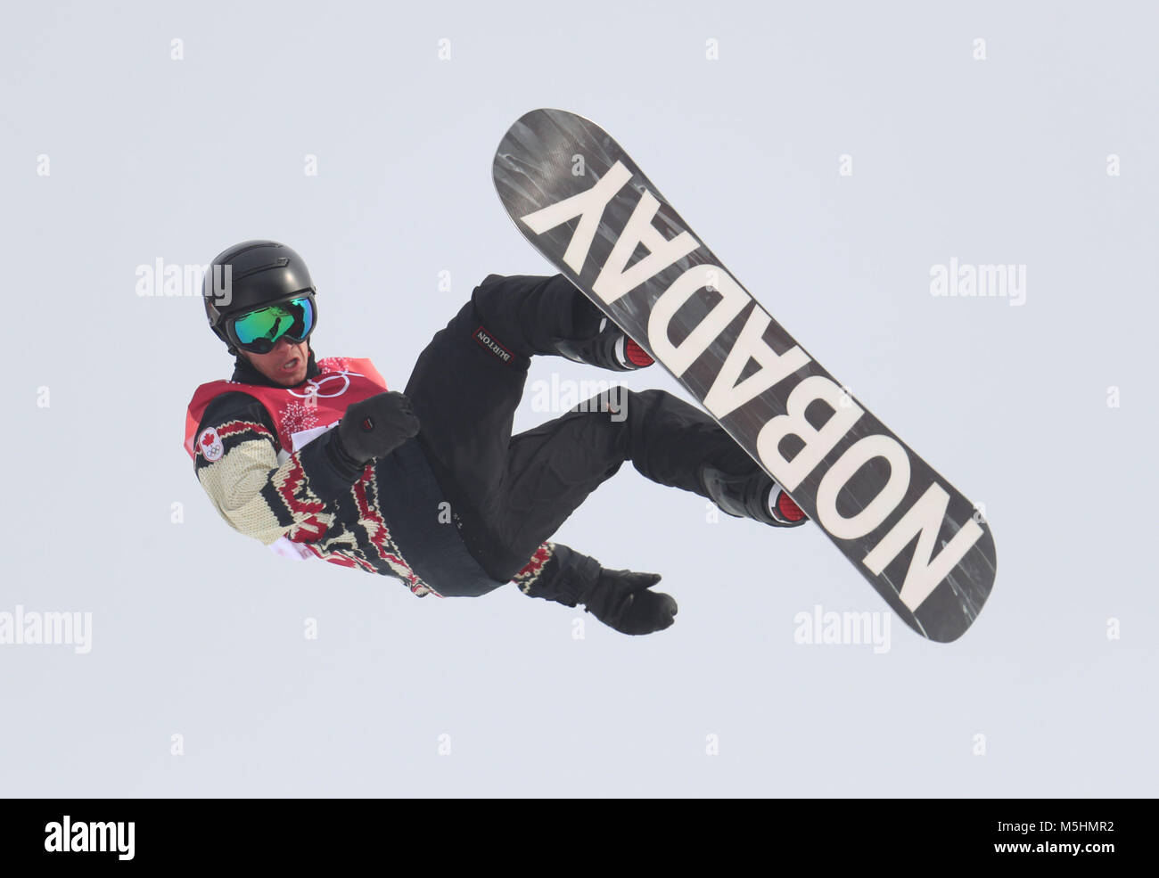 Canada's Max Parrot in the Men's Snowboarding Big Air Final at the