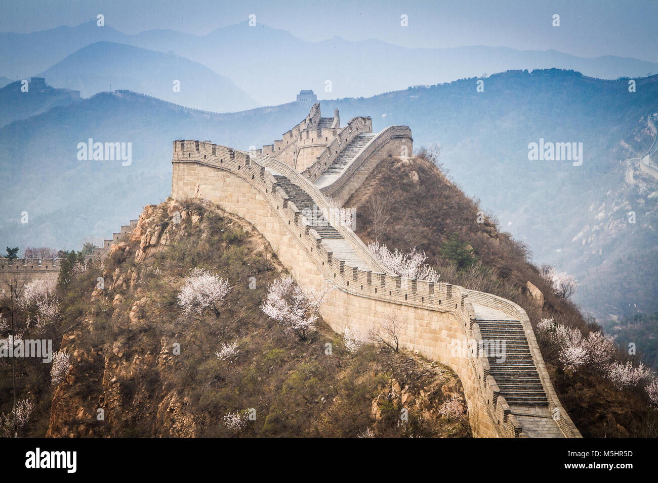 Great Wall of China, the Badaling section Stock Photo